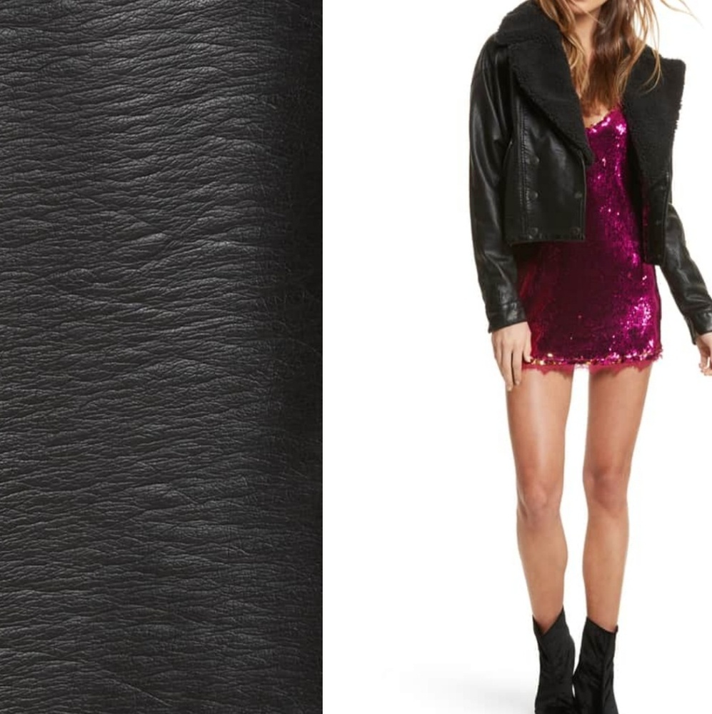 🆕 Free People Halen Vegan Leather Moto Jacket - Picture 6 of 10